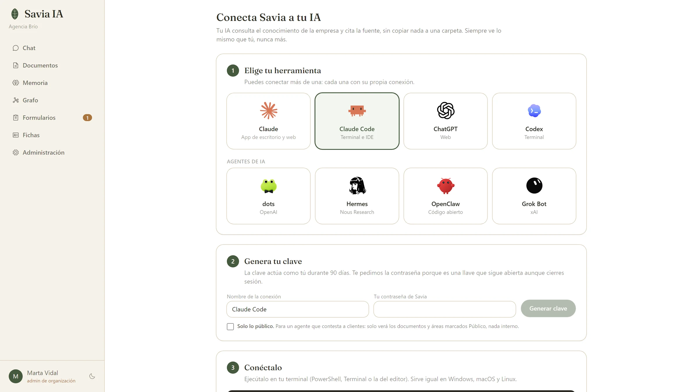 Conecta Savia a tu IA